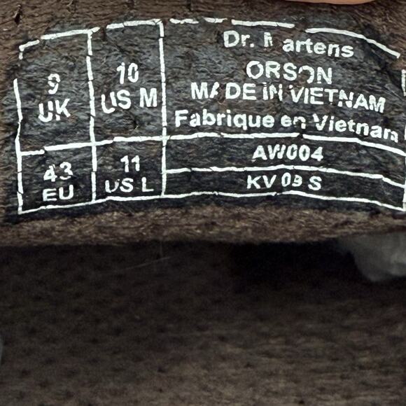 DOC MARTENS Brown Orson Leather Vintage Oxford AW004 Mens 10 US Slip-On Casual - Picture 6 of 11